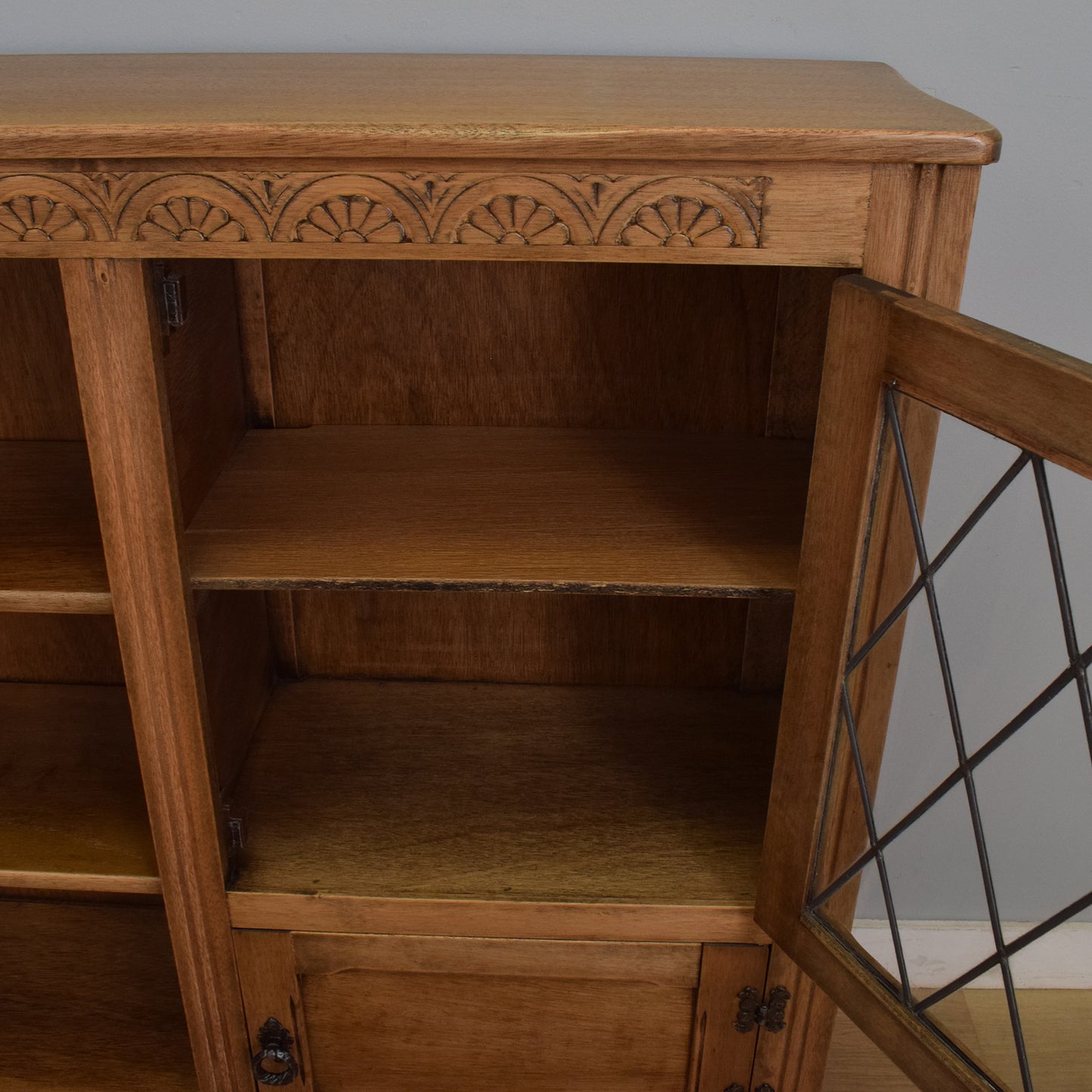 Large Glazed Bookcase Cabinet