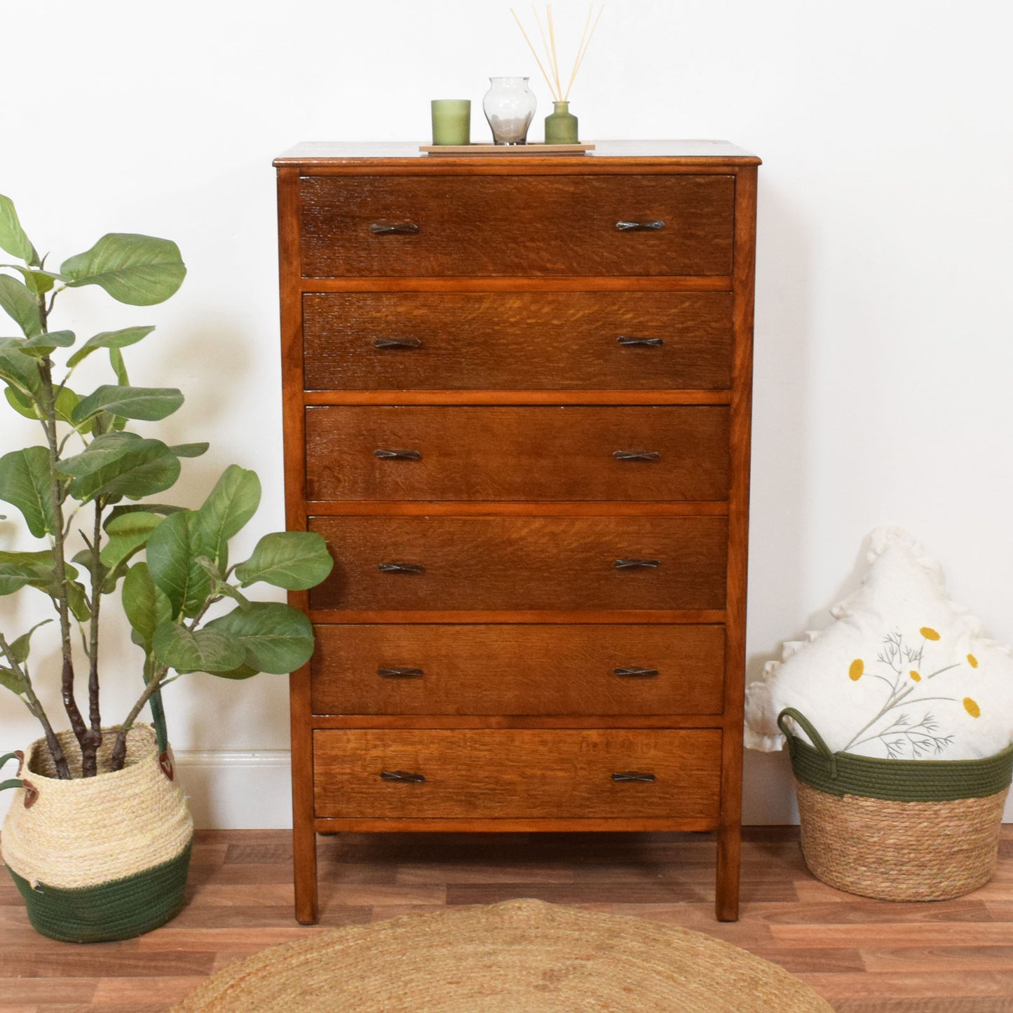 Restored Oak Chest of Drawers