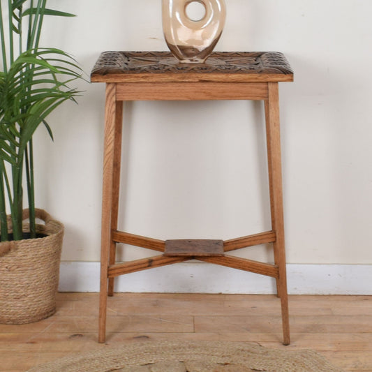 Carved Oak Hall Table