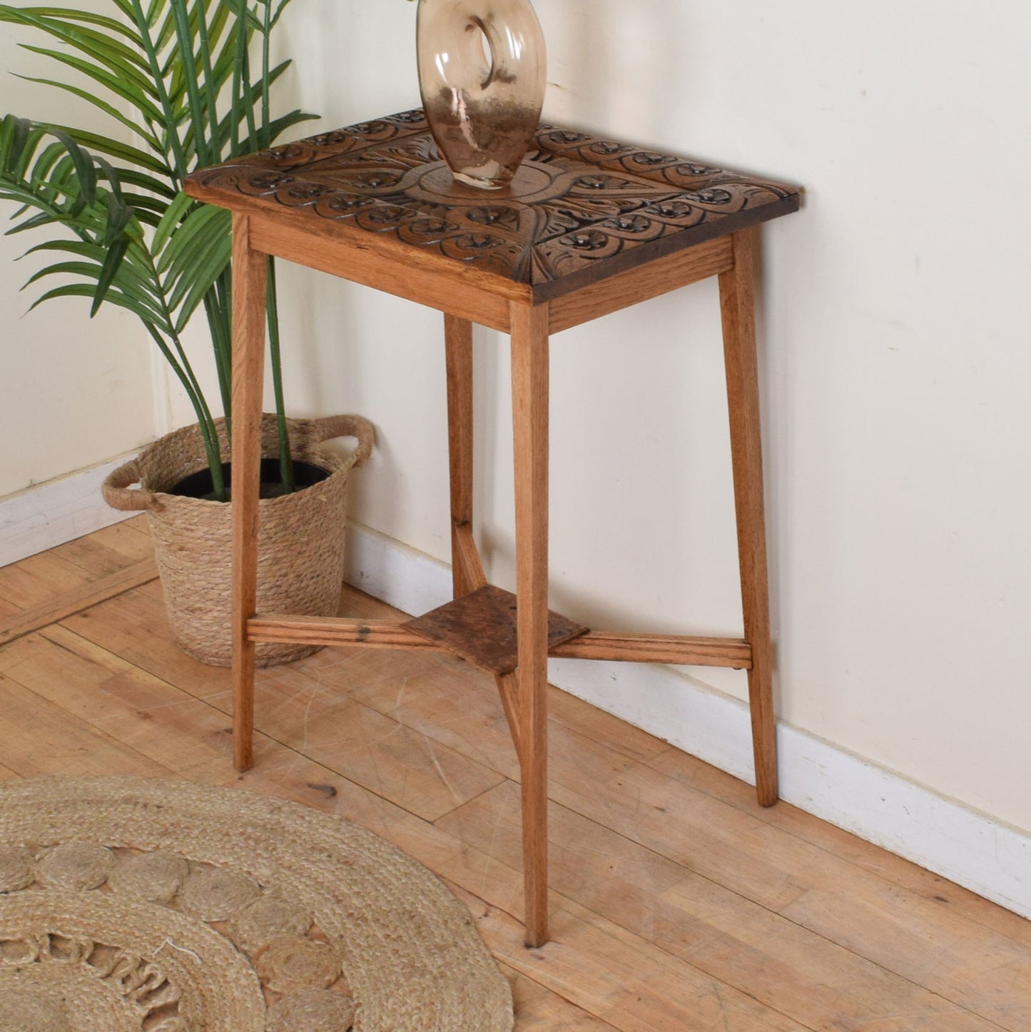 Carved Oak Hall Table