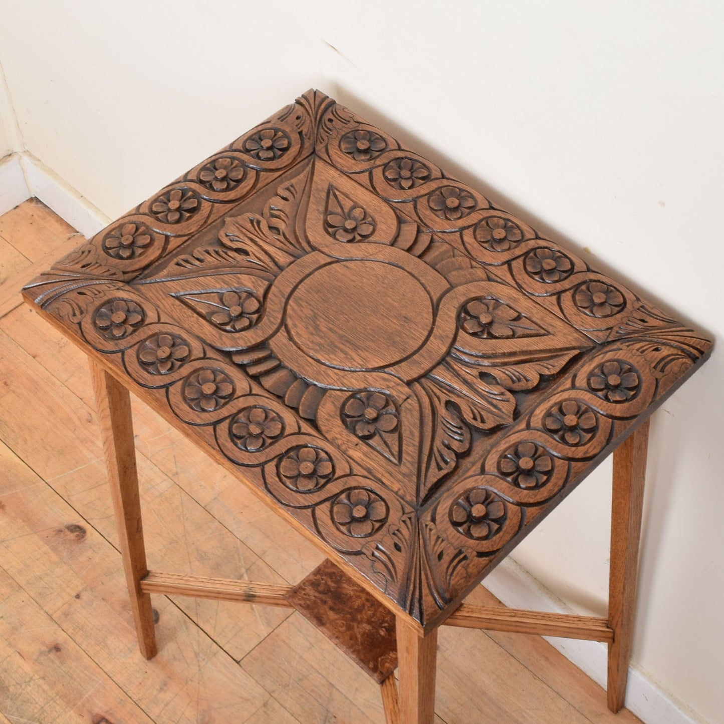 Carved Oak Hall Table