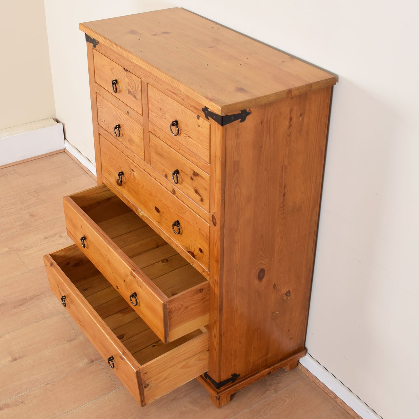 Large Pine Chest Of Drawers.