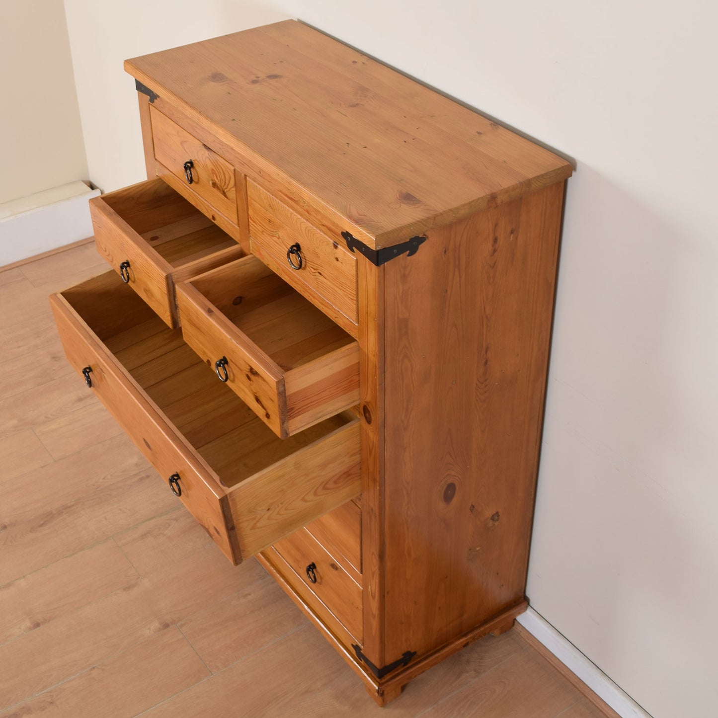 Large Pine Chest Of Drawers.