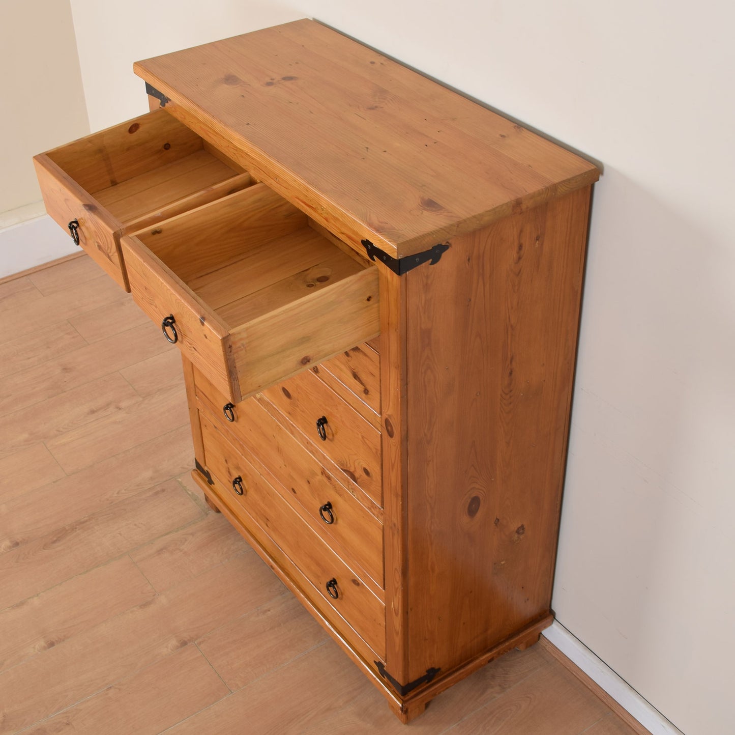 Large Pine Chest Of Drawers.