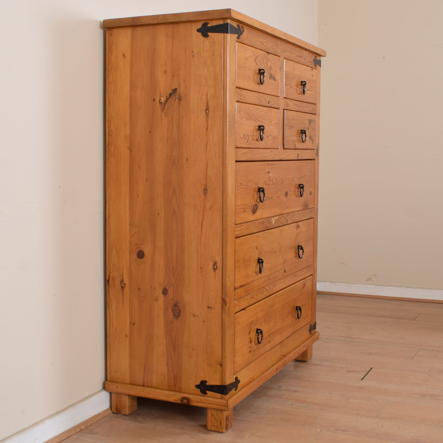 Large Pine Chest Of Drawers.