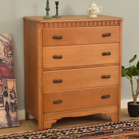 Oak Veneer Chest of Drawers