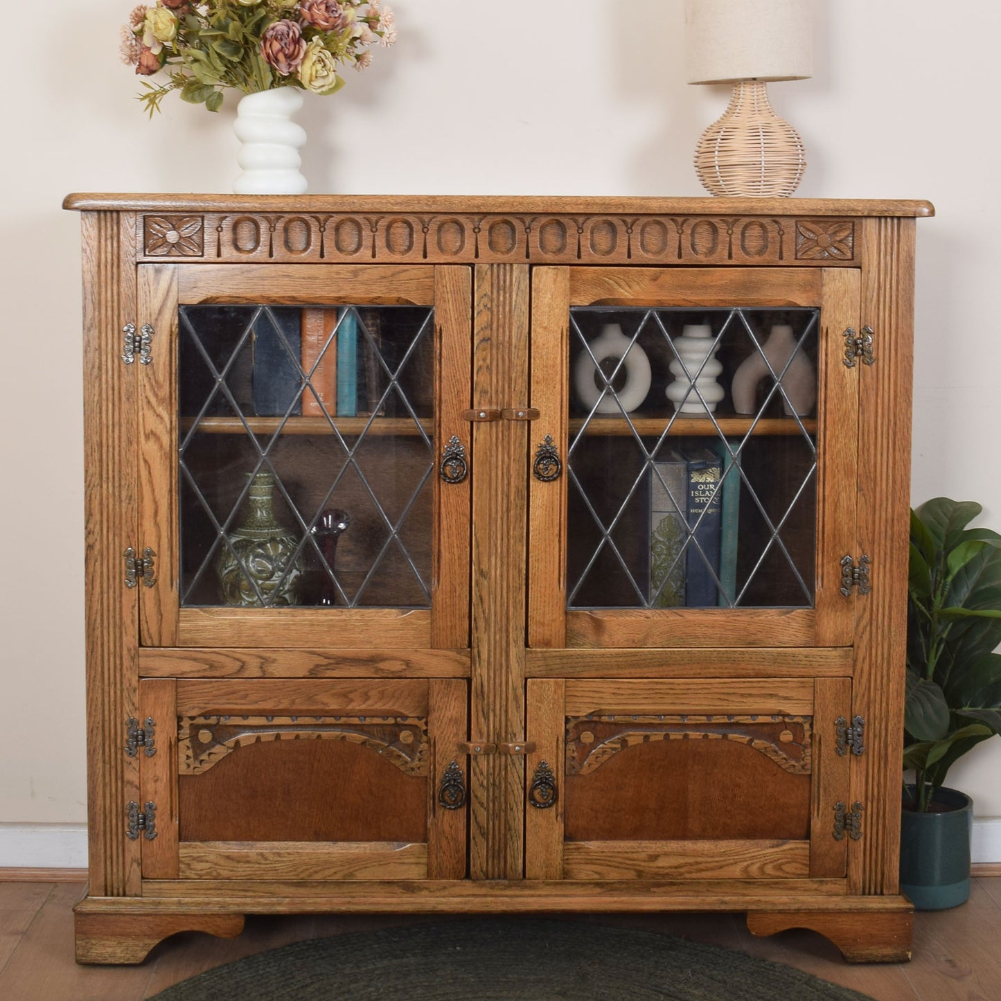 Oak Display Cabinet
