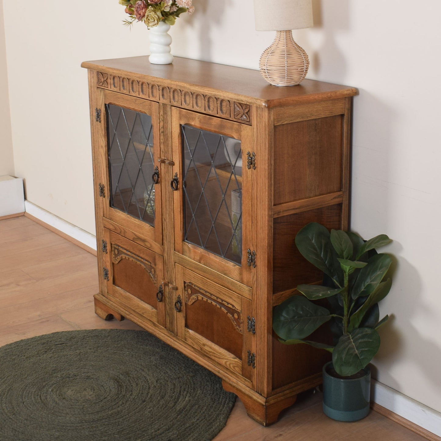 Oak Display Cabinet