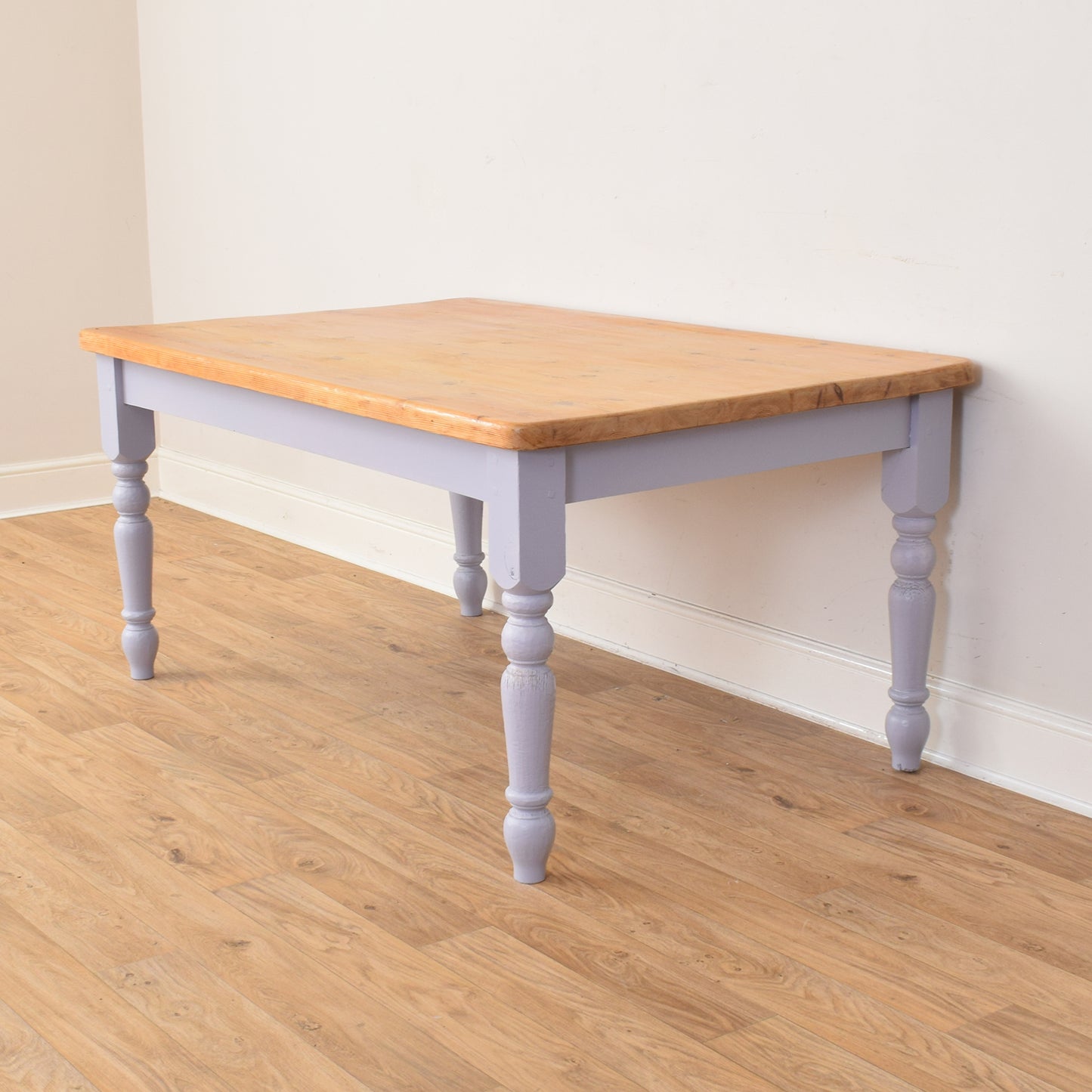 Painted Pine Table And Four Chairs