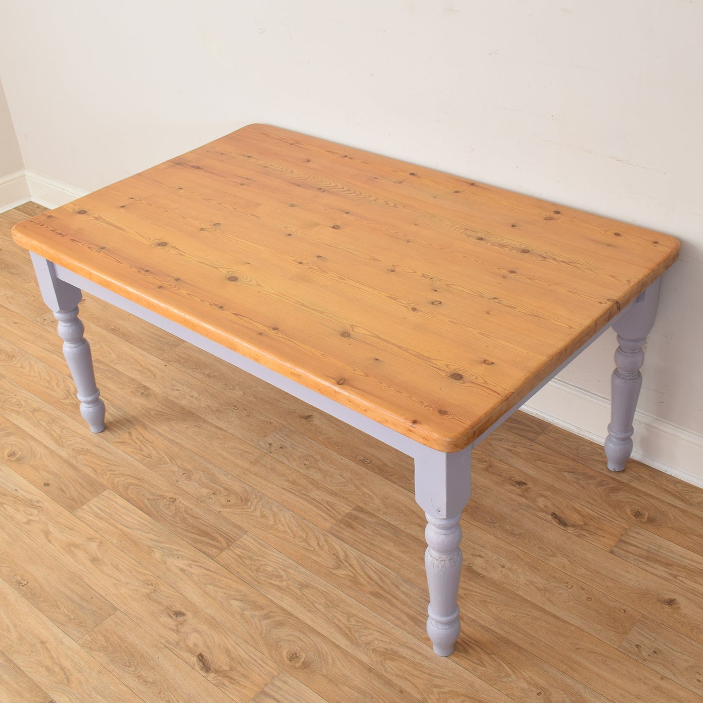 Painted Pine Table And Four Chairs