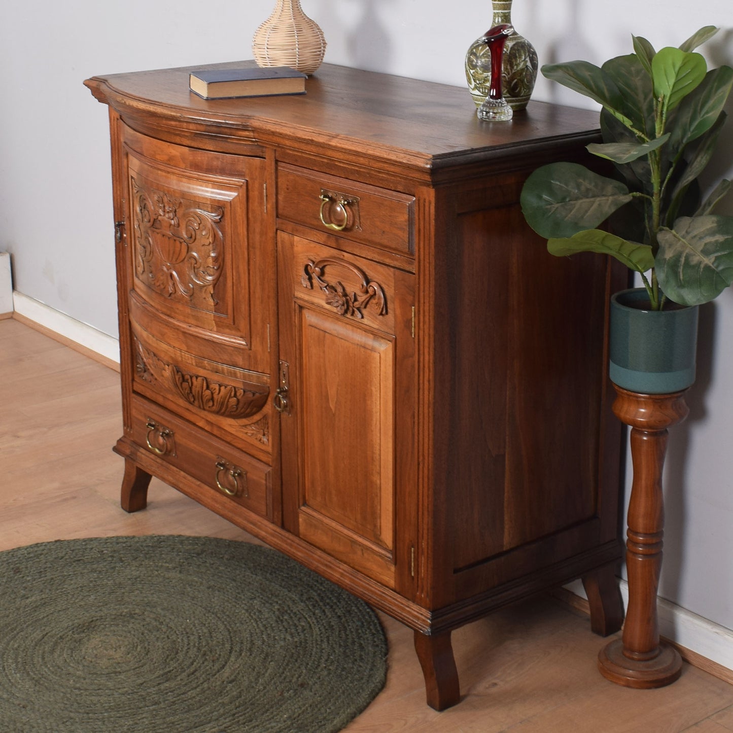 Vintage Ornate Mahogany Sideboard