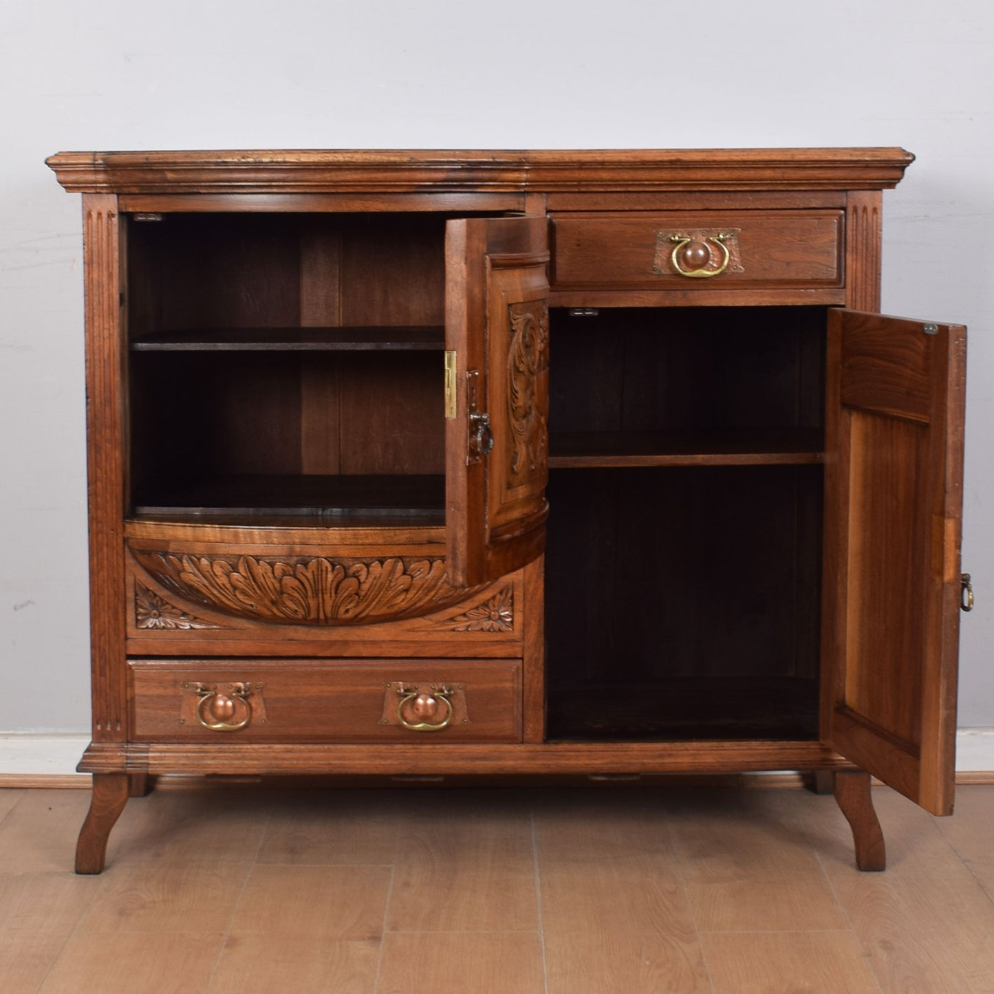 Vintage Ornate Mahogany Sideboard