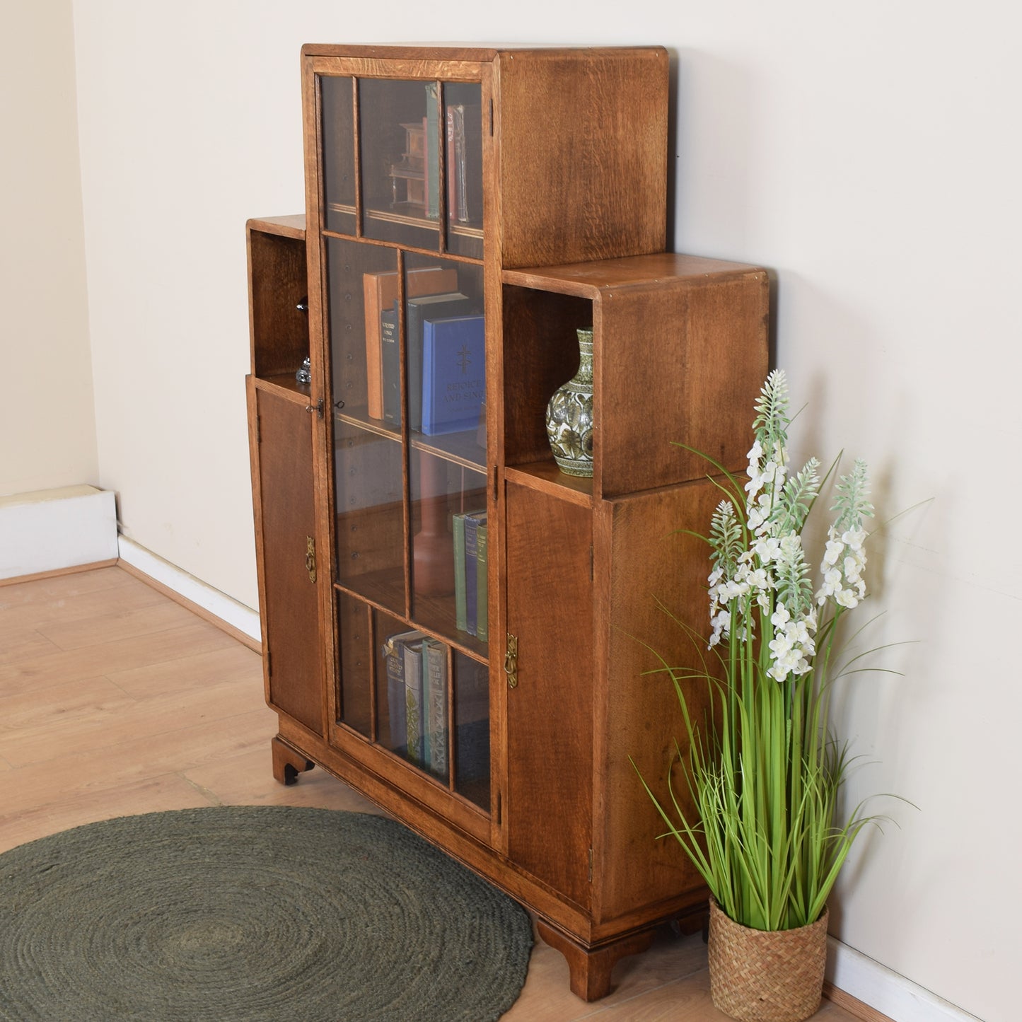 Art Deco Glazed Bookcase Unit