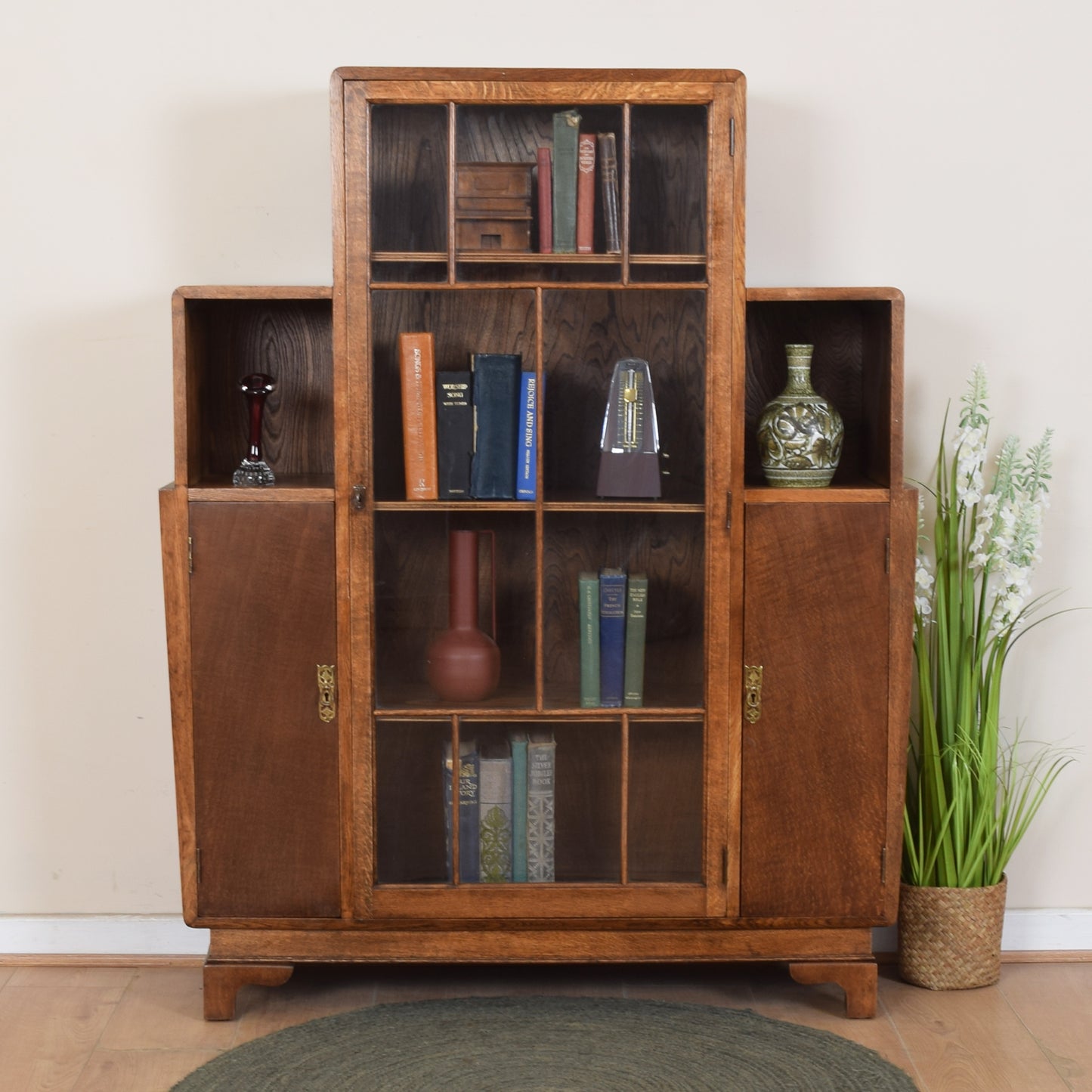 Art Deco Glazed Bookcase Unit