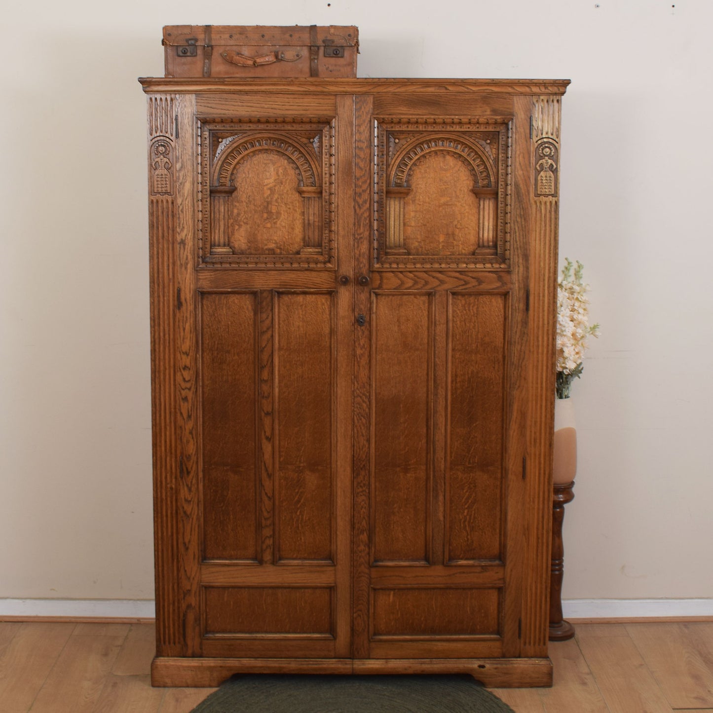 Carved Oak Wardrobe