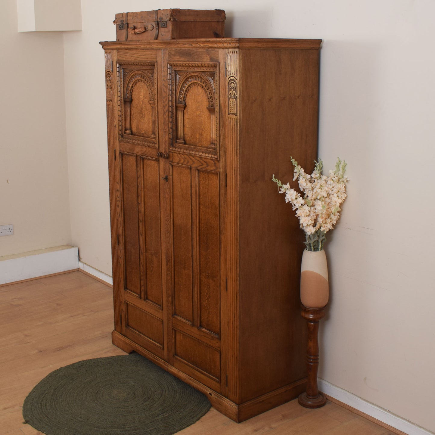 Carved Oak Wardrobe