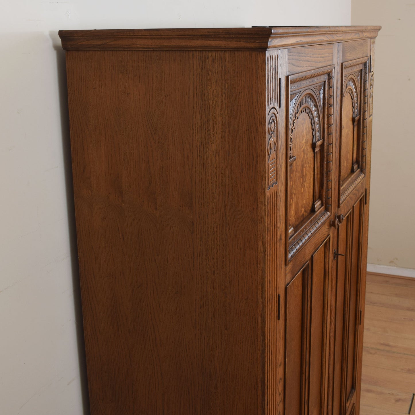 Carved Oak Wardrobe