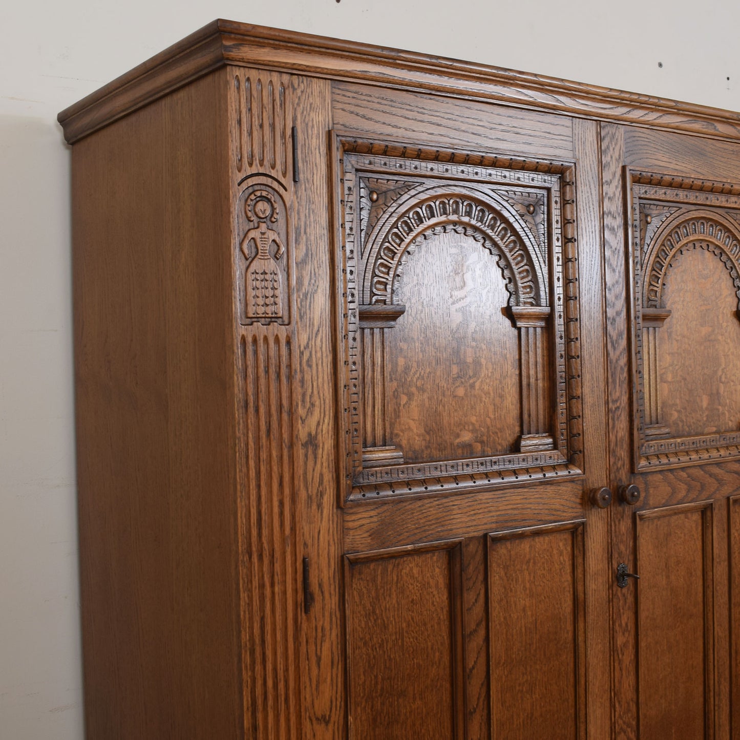 Carved Oak Wardrobe