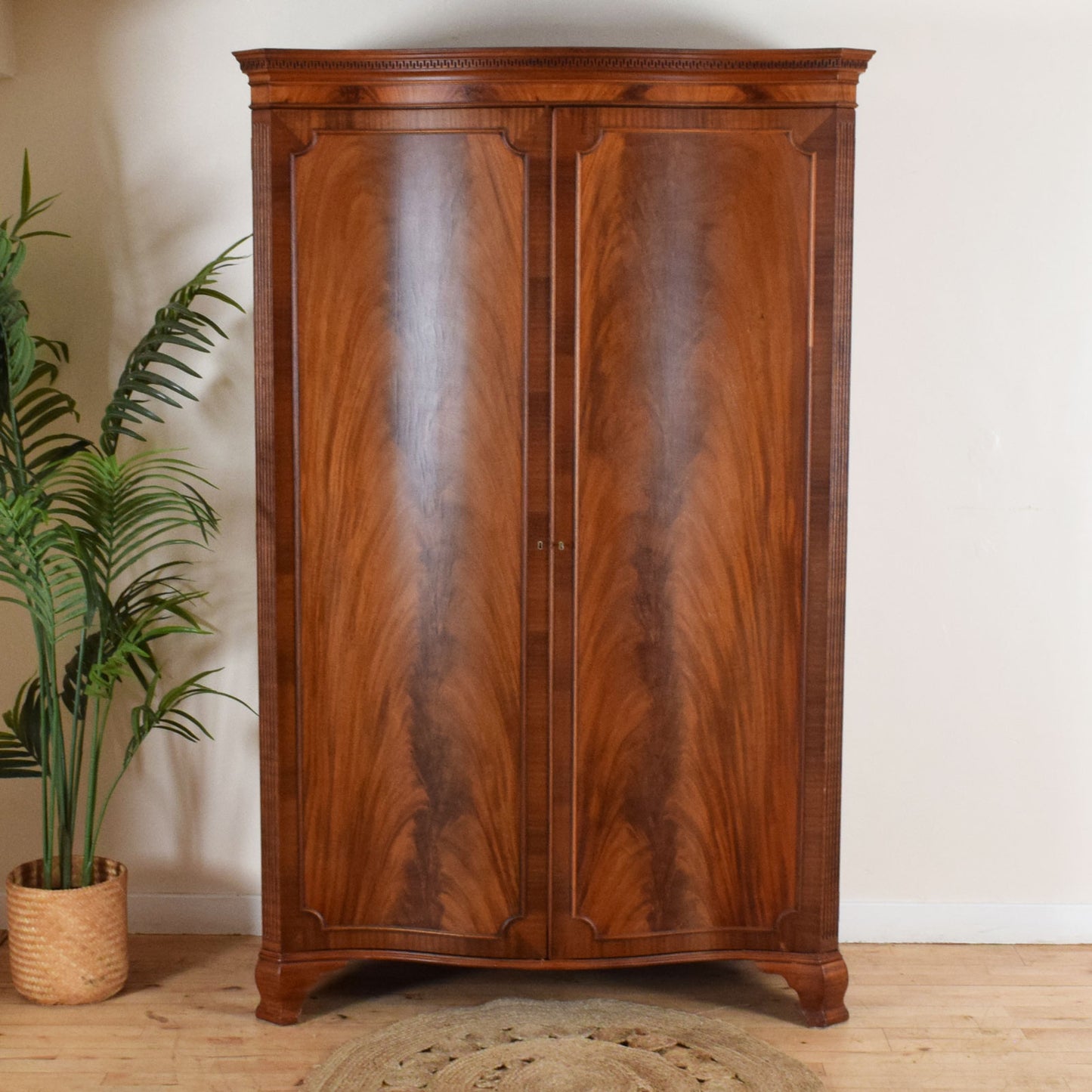 Restored Flamed Mahogany Wardrobe