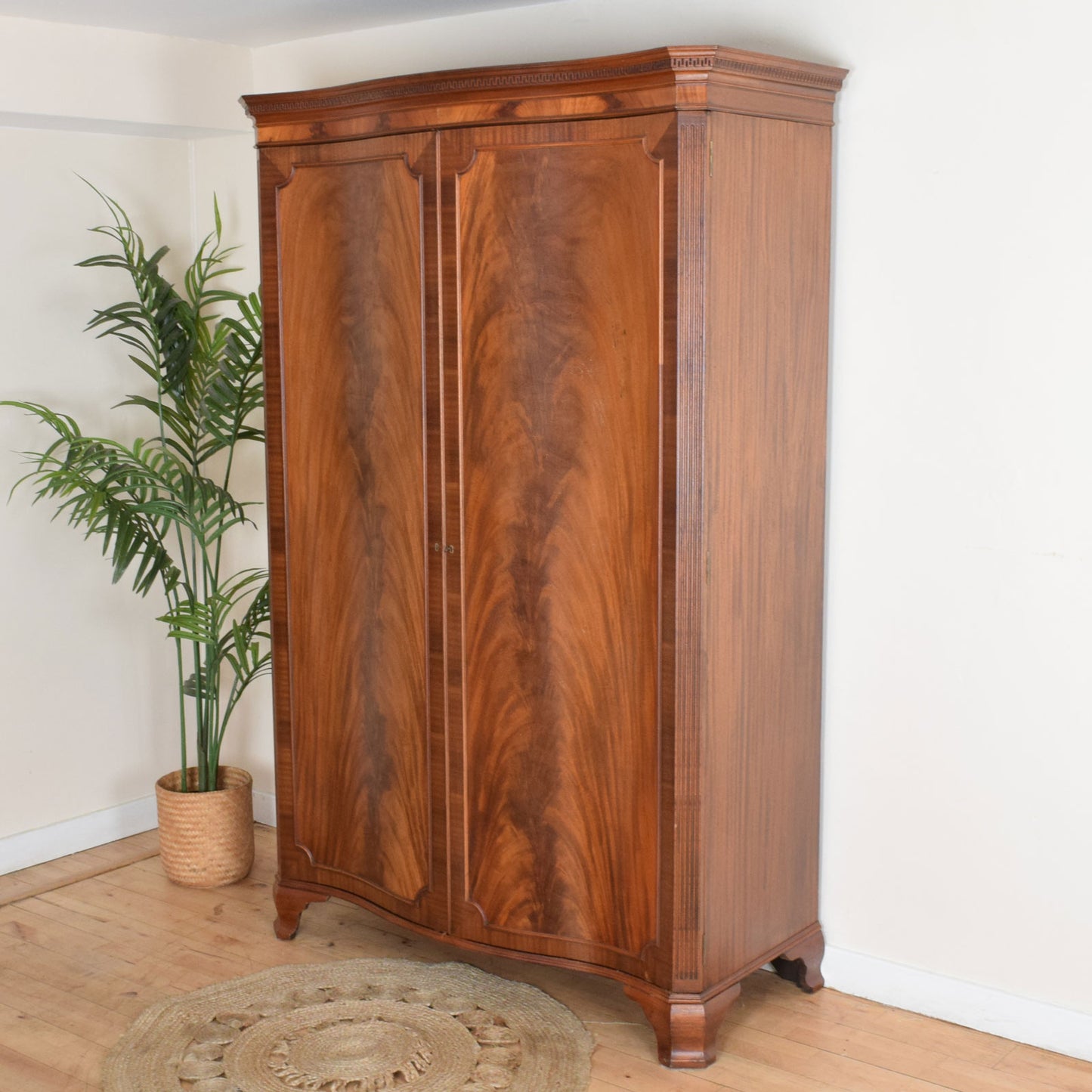 Restored Flamed Mahogany Wardrobe