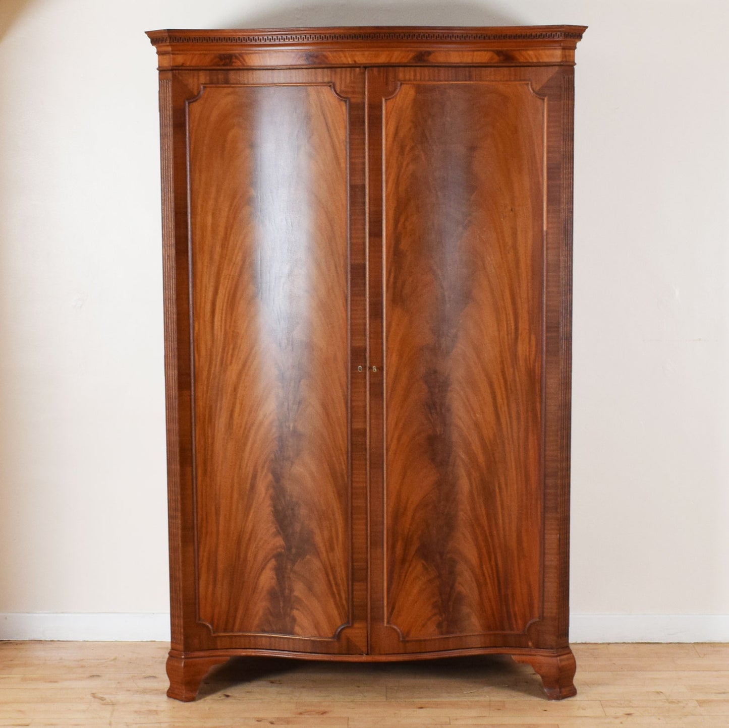 Restored Flamed Mahogany Wardrobe