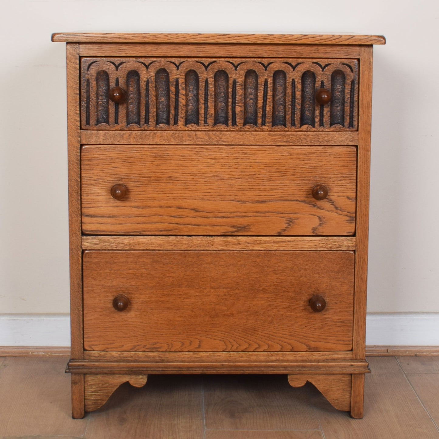 Oak Bedside Chest of Drawers