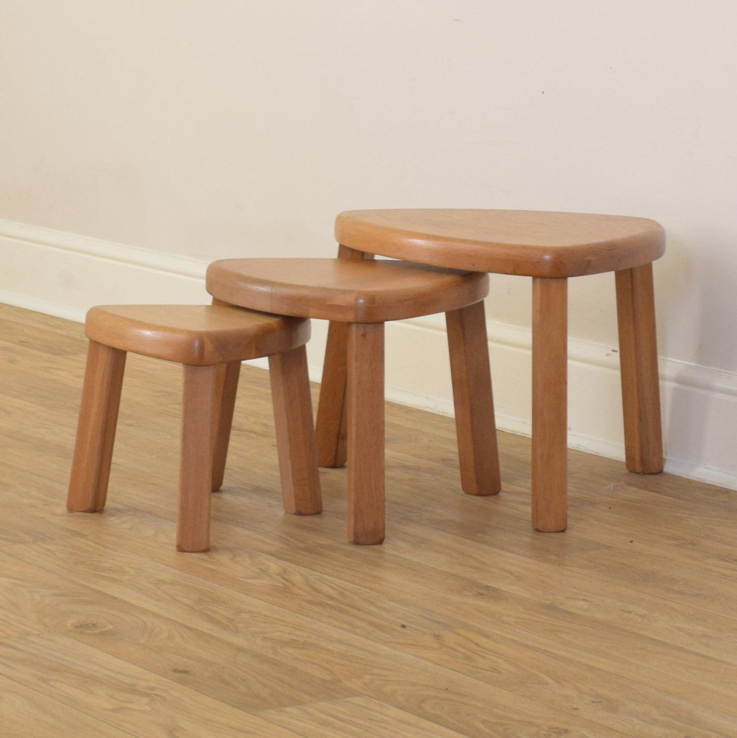 Restored Dutch Oak Nest of Tables