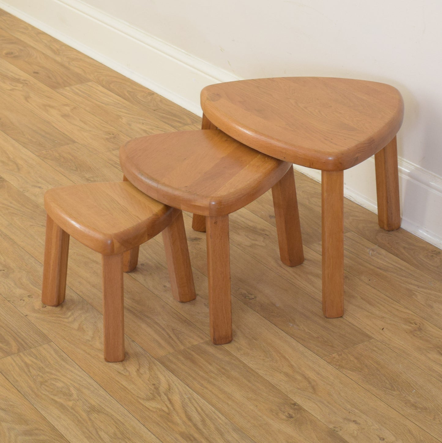 Restored Dutch Oak Nest of Tables