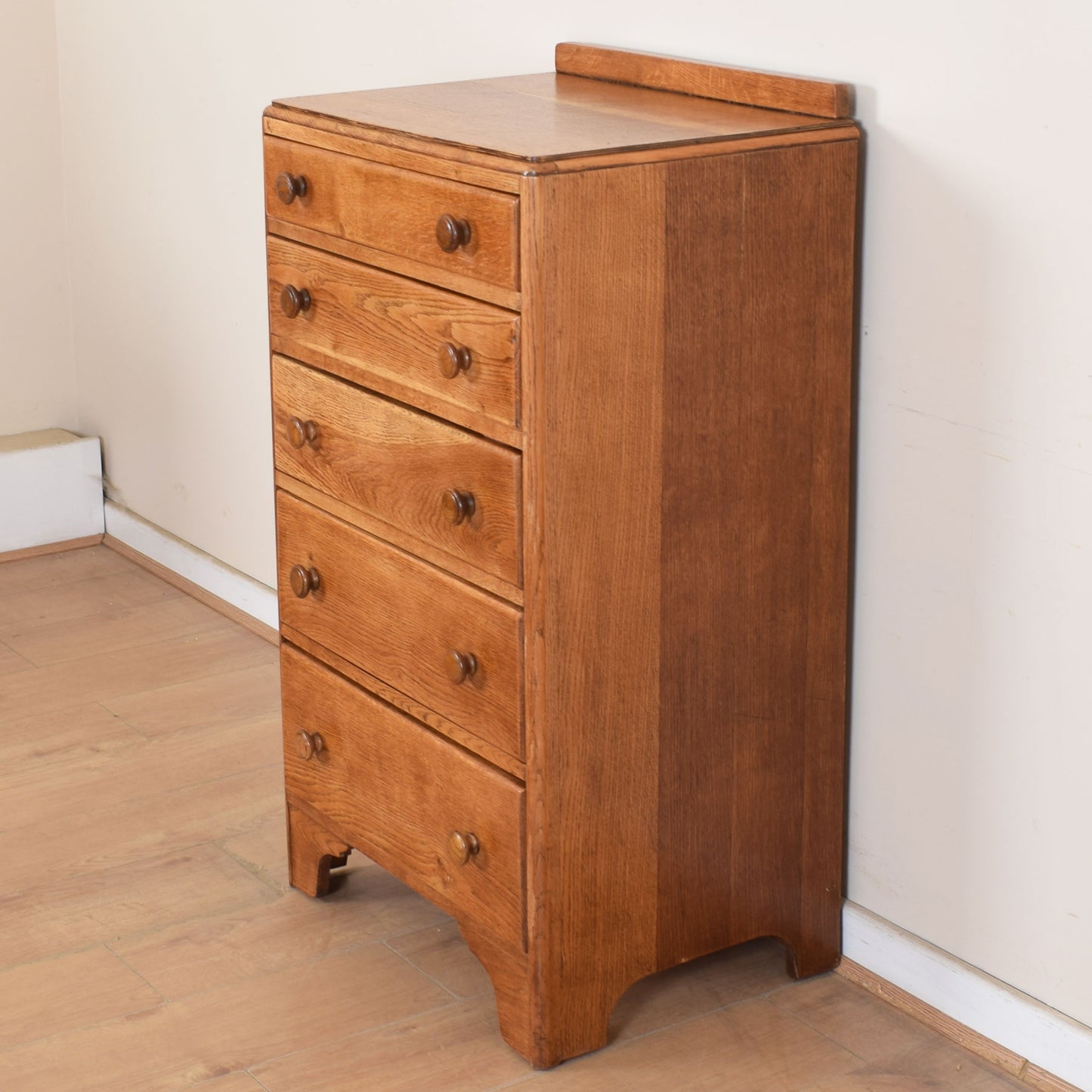 Oak Tall Chest Of Drawers