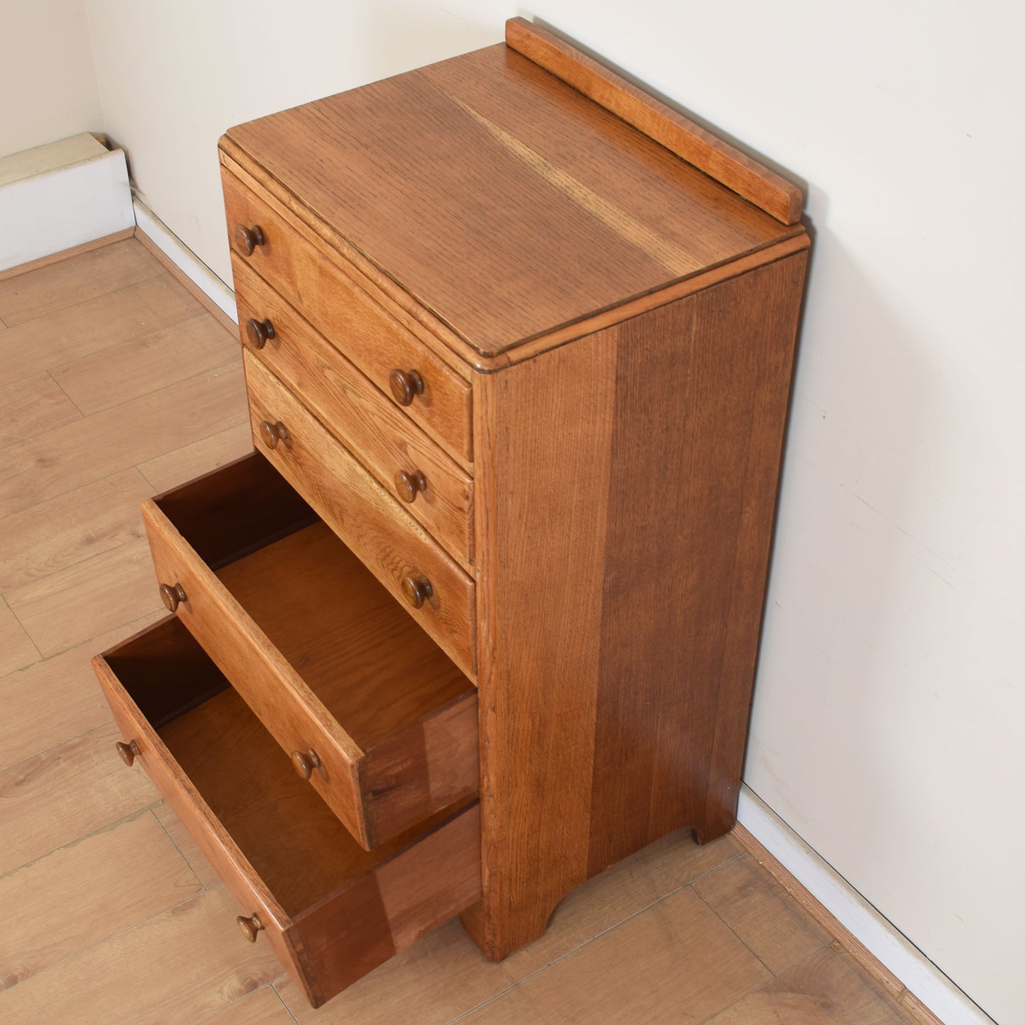 Oak Tall Chest Of Drawers