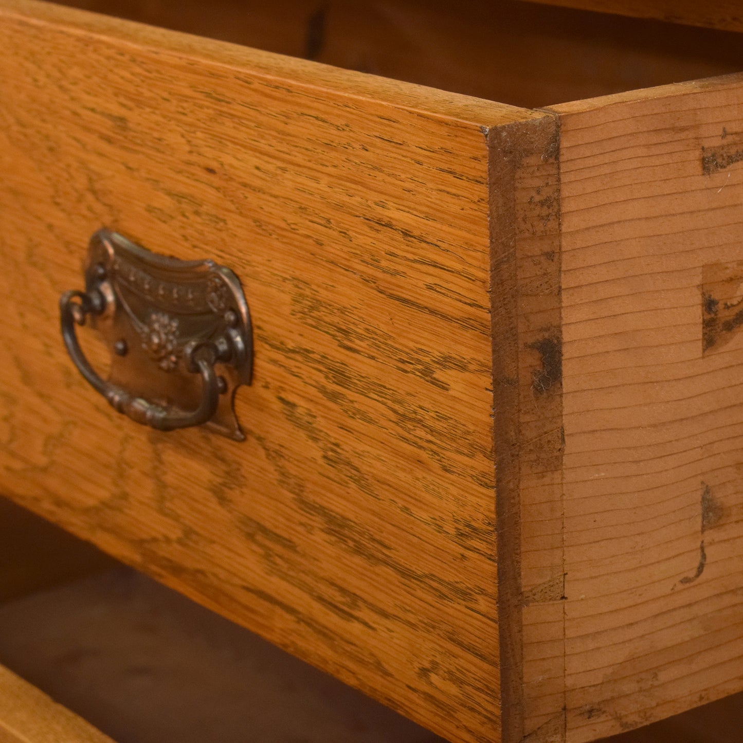 Edwardian Oak Vanity Chest
