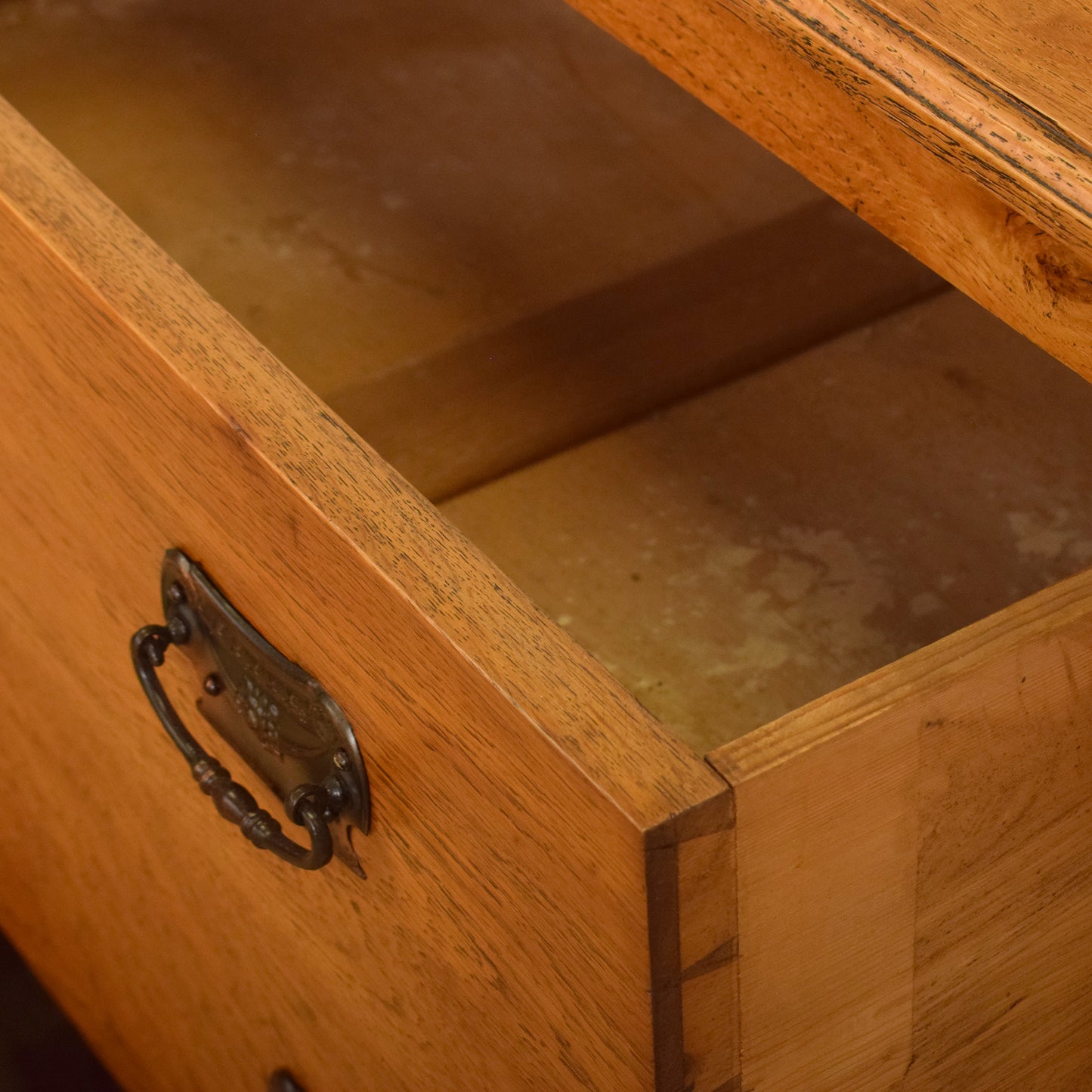 Edwardian Oak Vanity Chest