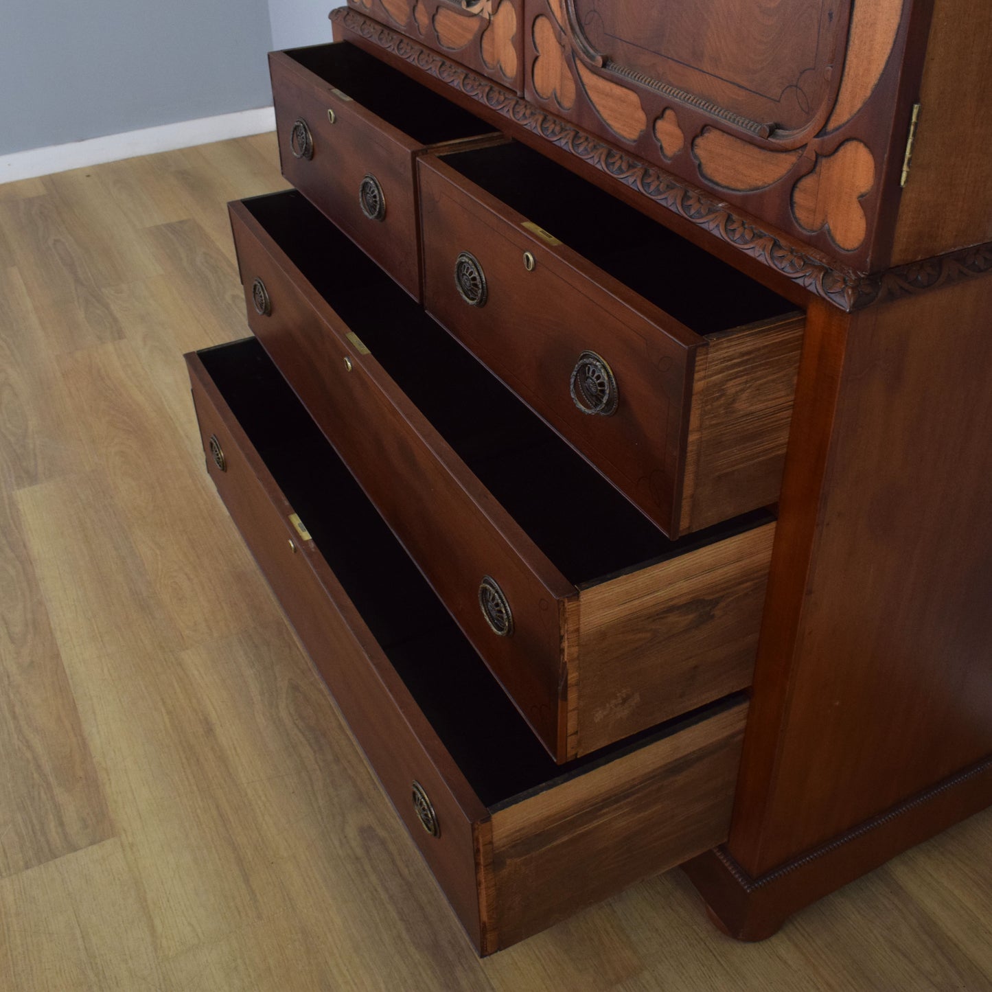 Large Carved Tallboy