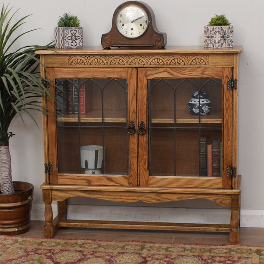 Oak Glazed Bookcase