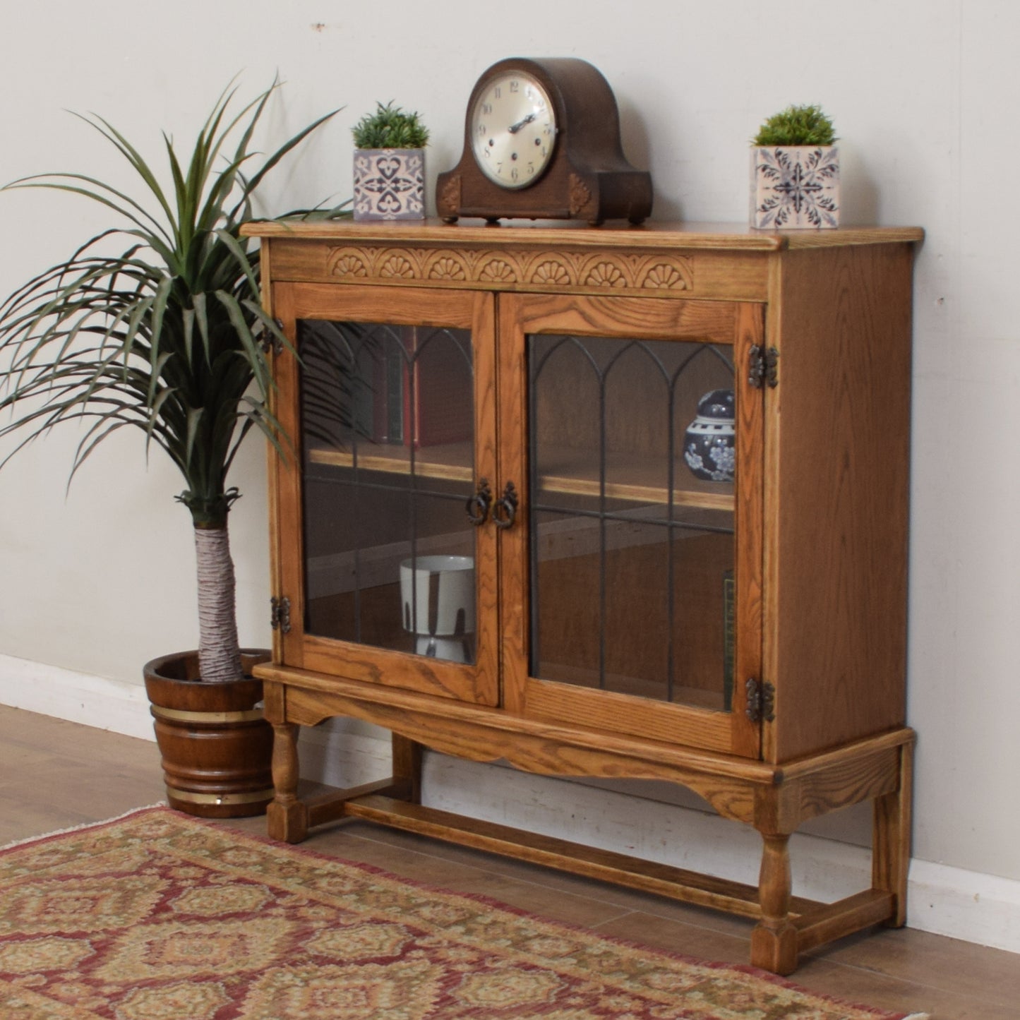 Oak Glazed Bookcase