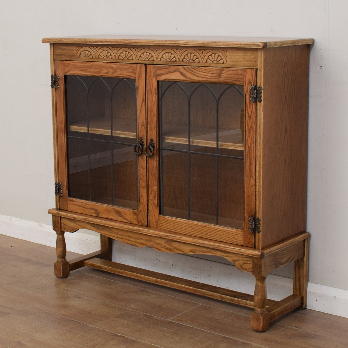 Oak Glazed Bookcase