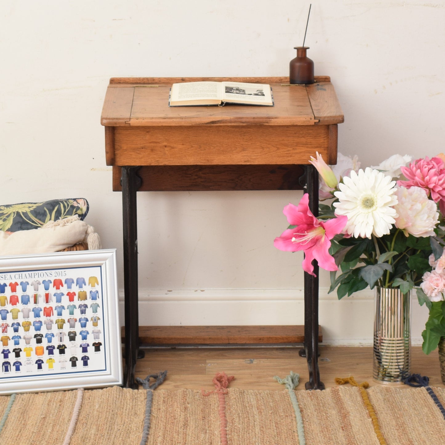 Oak Victorian School Desk