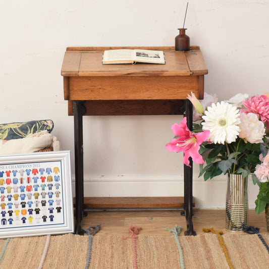 Oak Victorian School Desk