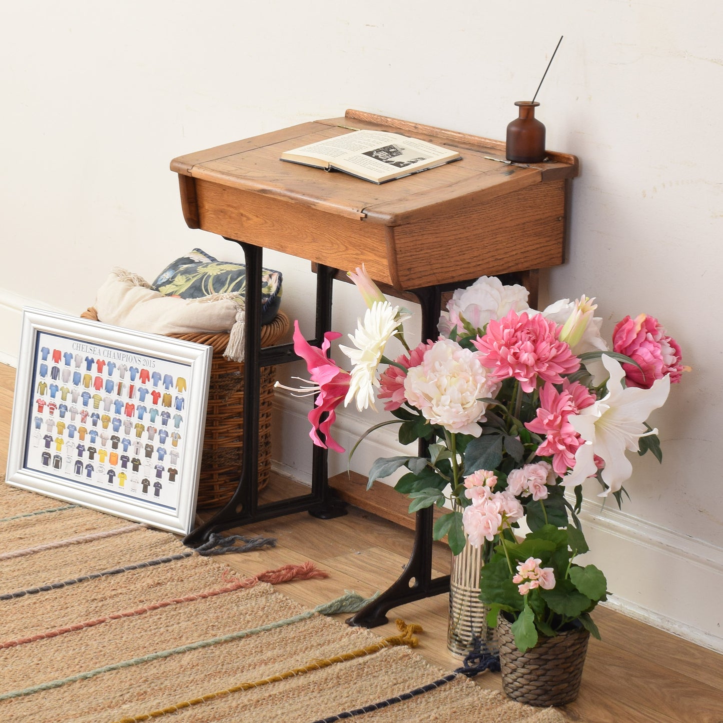 Oak Victorian School Desk