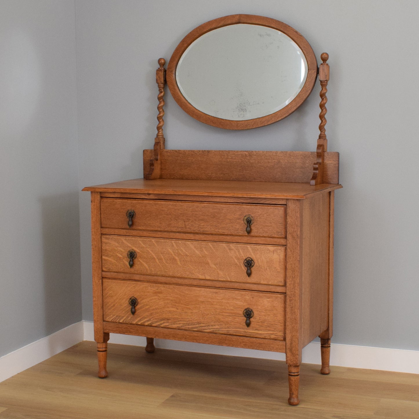 Restored Oak Dressing Table