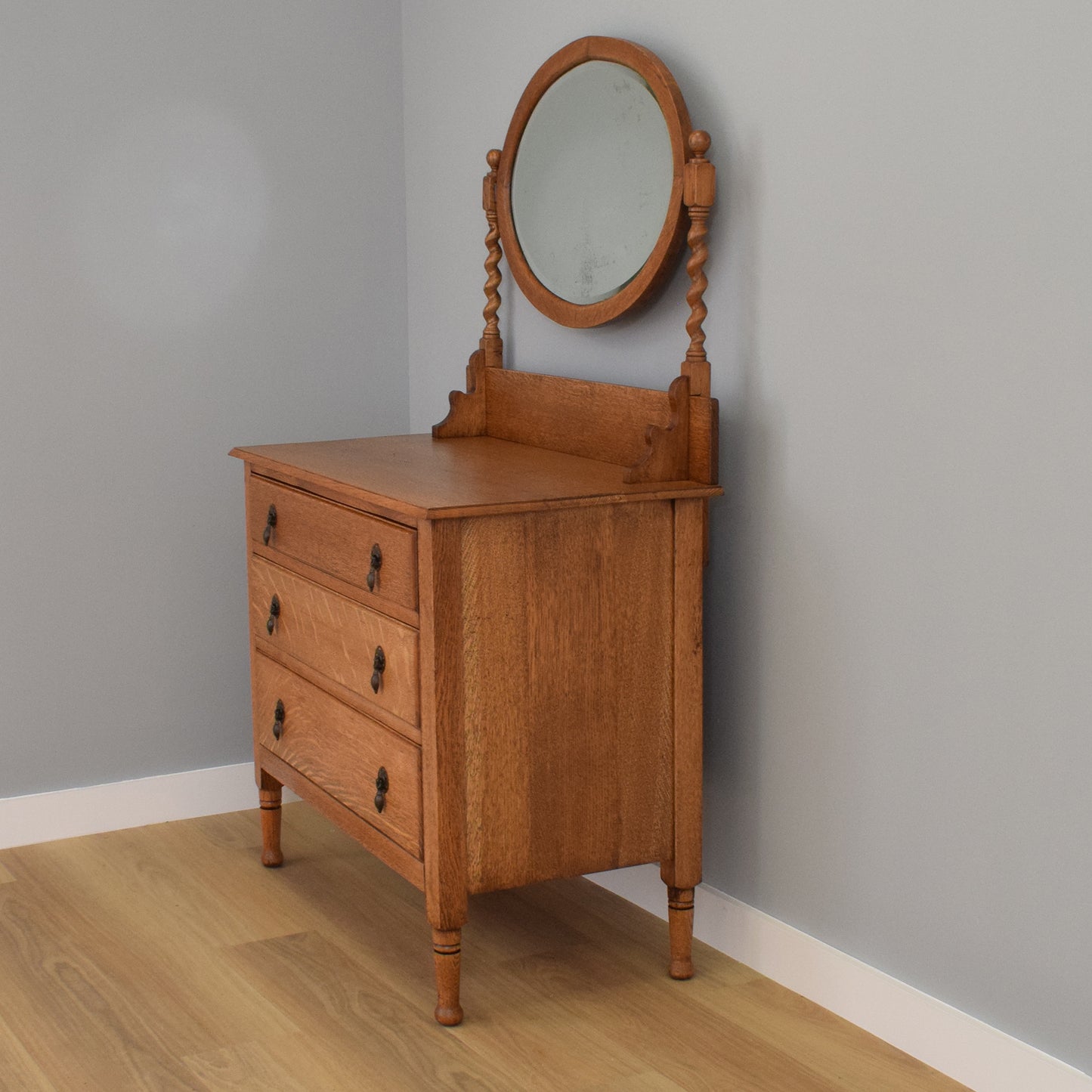 Restored Oak Dressing Table