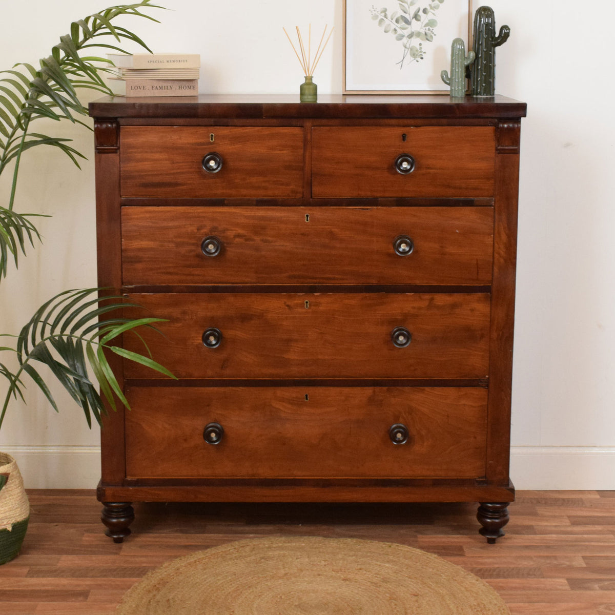 Rustic Mahogany Chest of Drawers