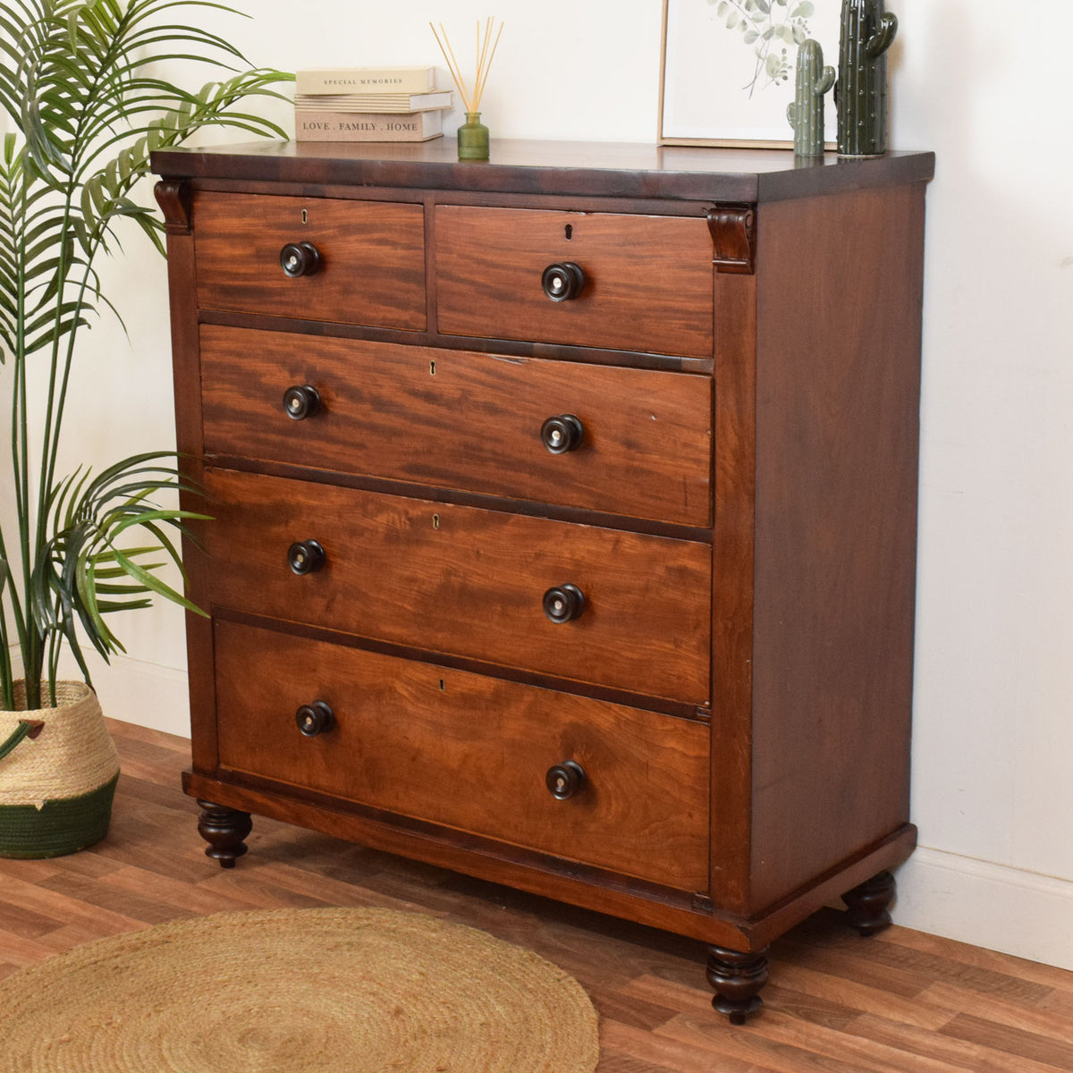 Rustic Mahogany Chest of Drawers
