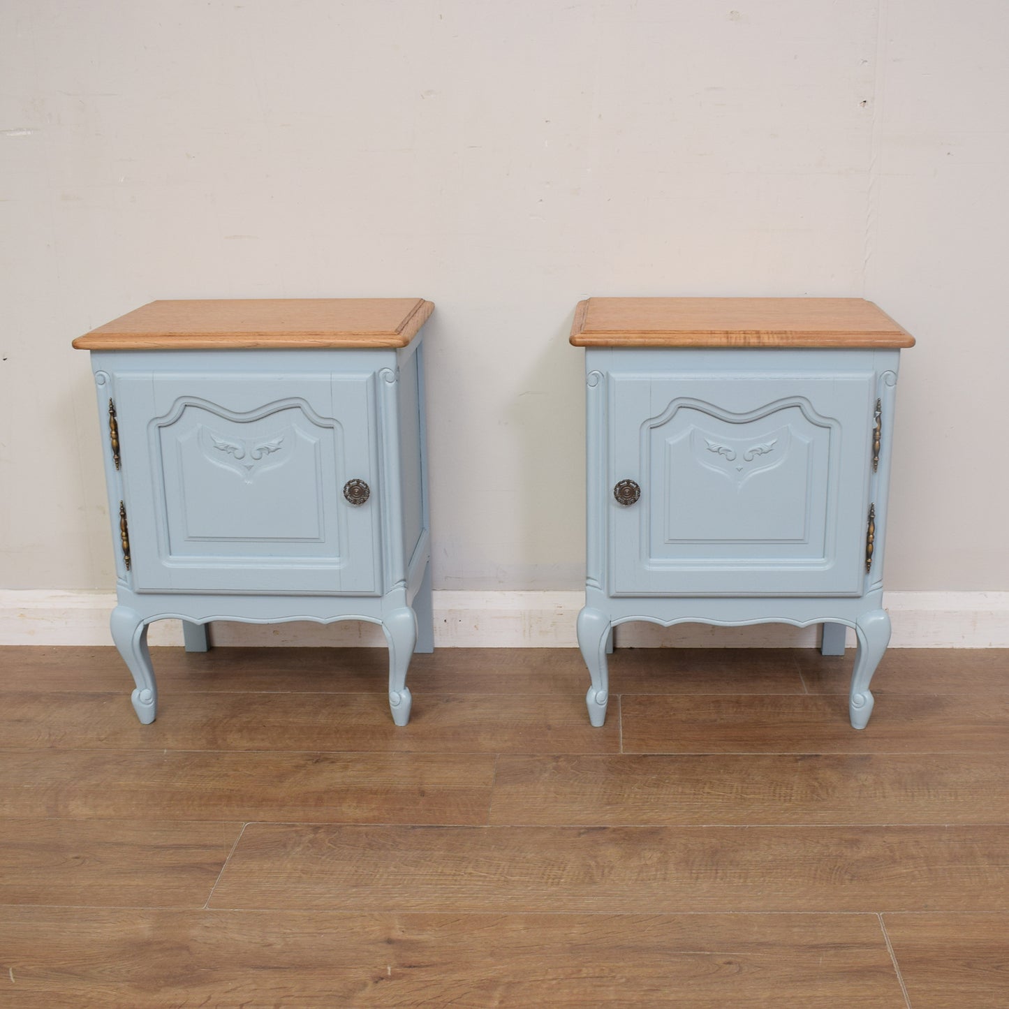 Pair of Painted French Bedsides