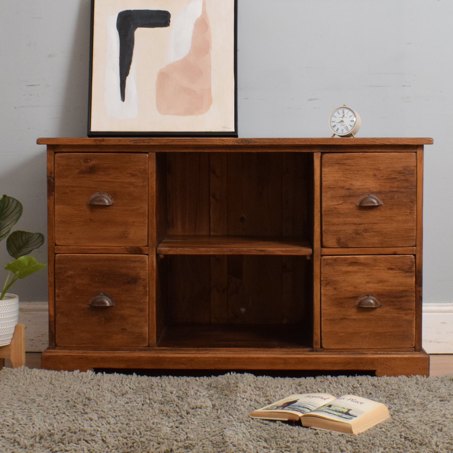 Pine TV Cabinet – Betel Restored Furniture