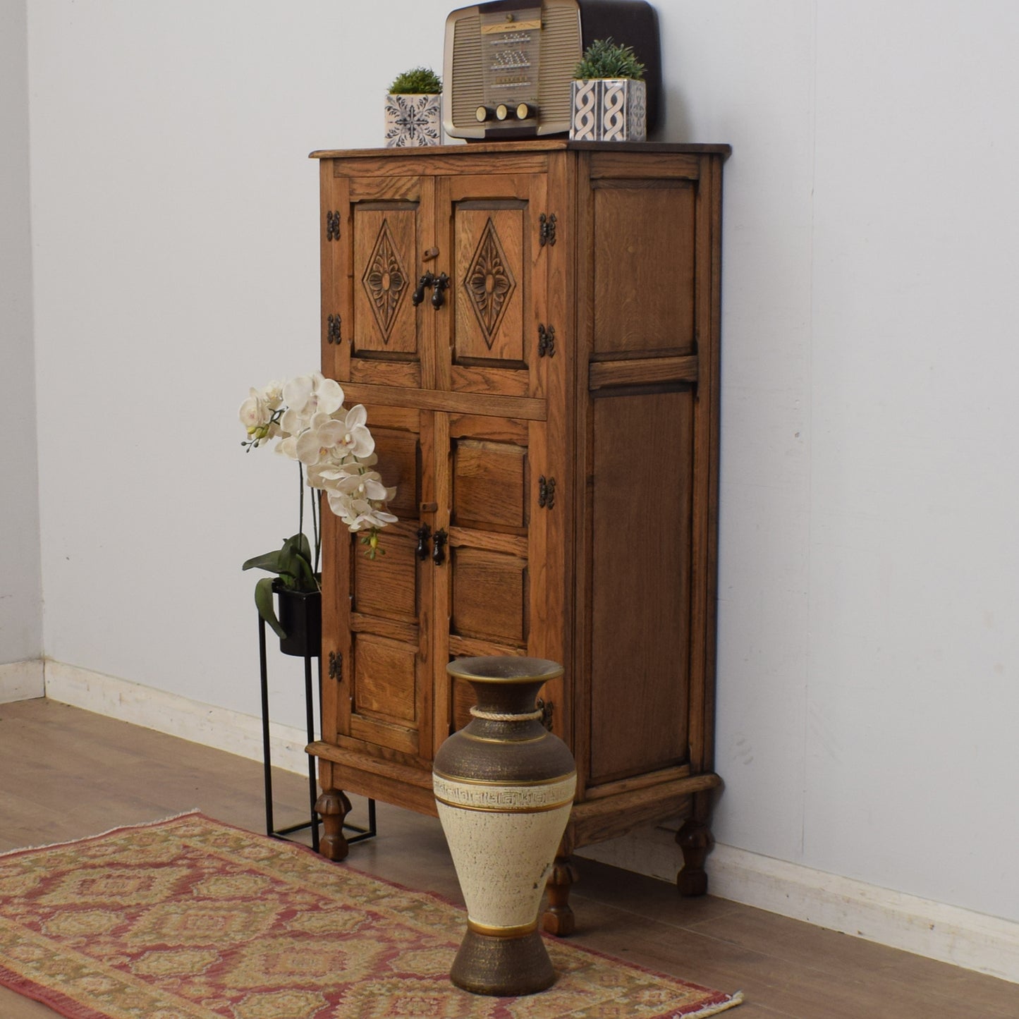 Oak Drinks Cabinet