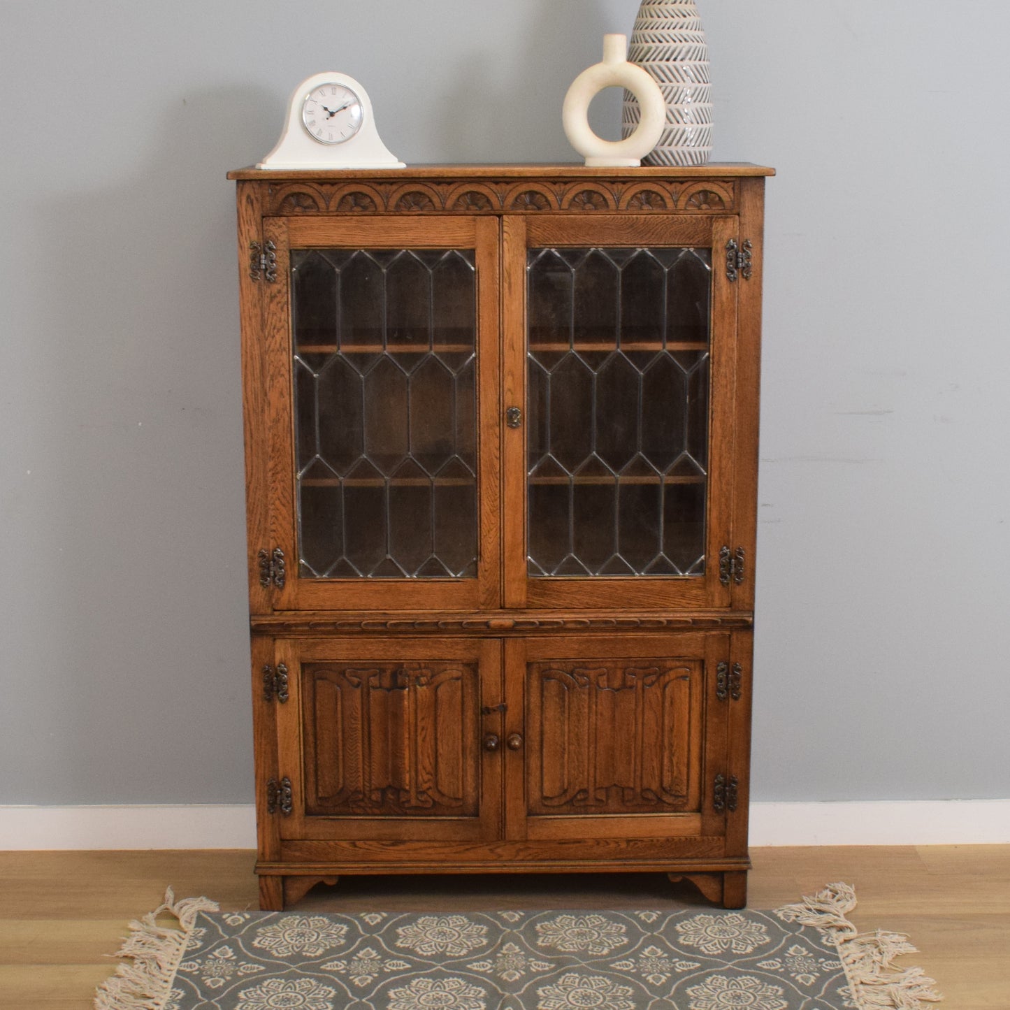 Oak Glazed Bookcase