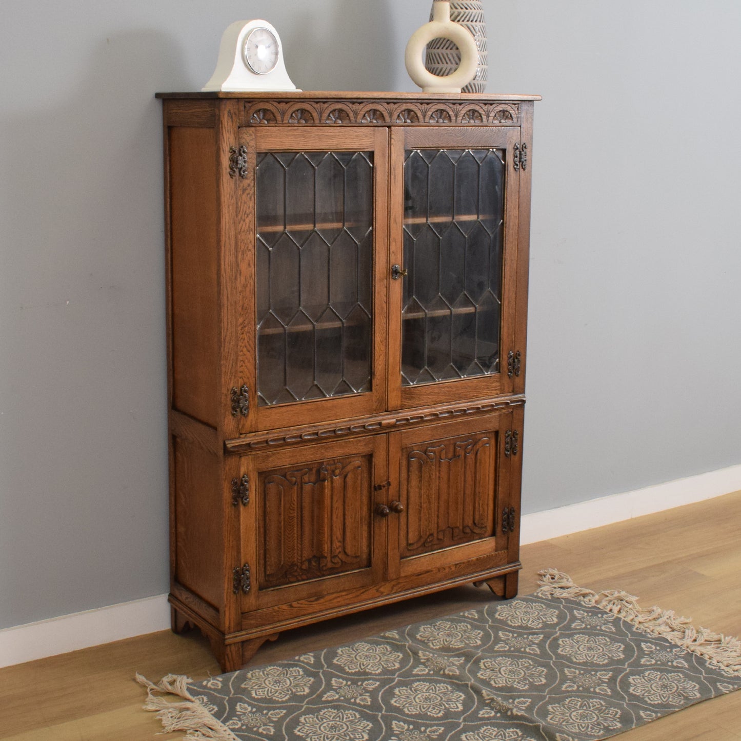 Oak Glazed Bookcase