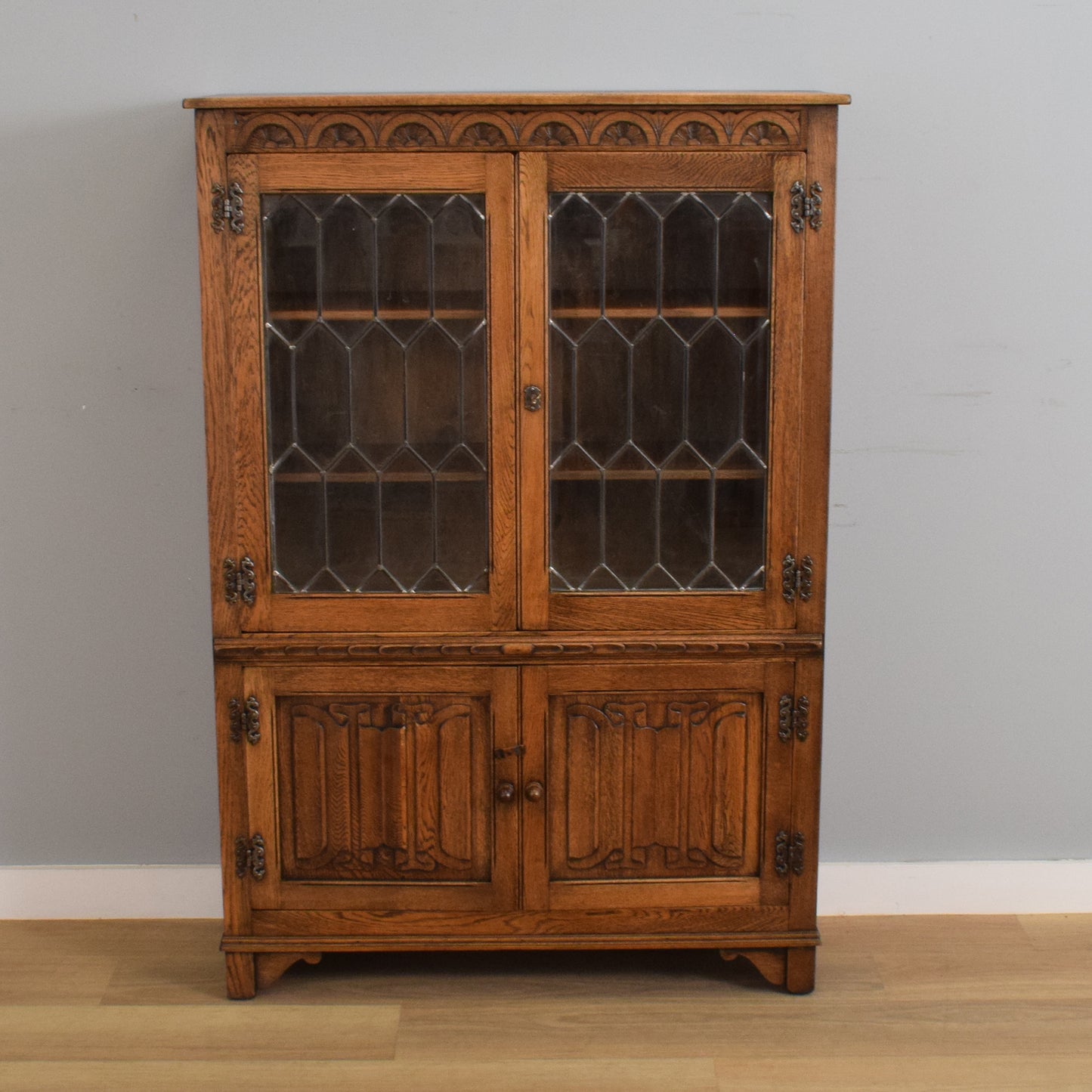 Oak Glazed Bookcase