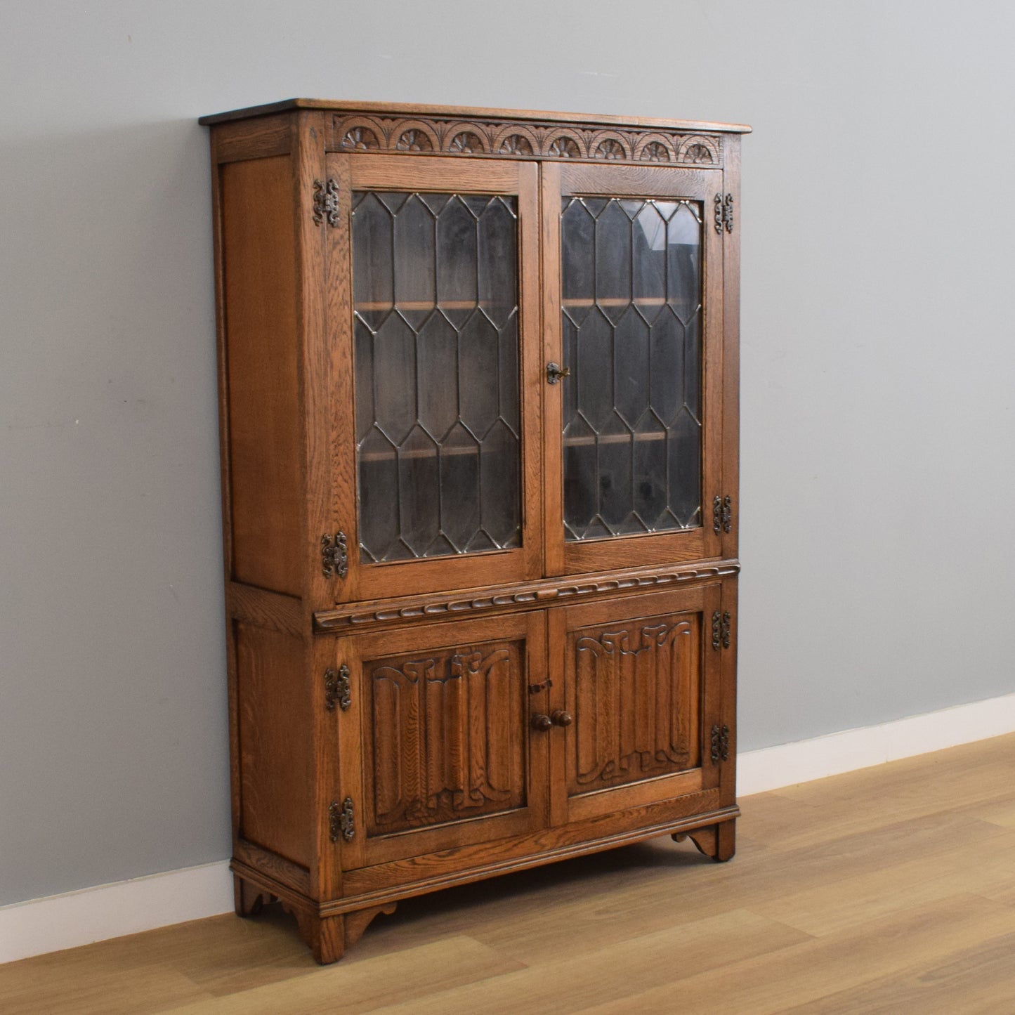 Oak Glazed Bookcase